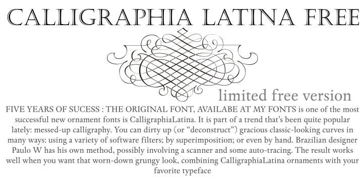 Calligraphia Latina Free font